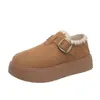 Botas de nieve de un paso Birken 2026 zapatos de moda cálidos de caña baja suela gruesa nuevos mocasines zapatos de algodón de invierno con forro de felpa