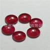 Corindón rojo al por mayor plano liso redondo 3 mm ~ 10 mm Rubí artificial corindón rojo sintético RD