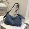 Moda Nueva Transfronteriza 2026 Bolso de Hombro de Moda de Mezclilla de Gran Capacidad Estilo Coreano Nicho Estilo Perezoso Bolso Tote Simple
