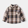 Ropa Nueva de Primavera para Niños 2024 Estilo Coreano Camisas de Manga Larga para Niños Camisas a Cuadros Estilo Infantil Tops para Bebé Venta al por Mayor
