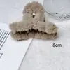 Pinza para el Cabello de Felpa Amazon para Mujer, Pasador para la Parte Posterior de la Cabeza, Pinza para el Flequillo, Accesorio para el Cabello de Tiburón con Pompón