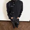 Jaqueta de Voo Desconstruída com Gola Alta Estilo Celeiro Masculina Outono Americana Cleanfit Curta Silhueta Desgastada Jaqueta de Trabalho