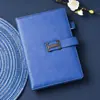 Cuaderno de Negocios Personalizado con Textura Similar al Cuero de Oveja, Piel Sintética, Diseño de Hebilla Sencillo, Impresión de Logo, Alto Valor Estético, Viene con un Bolígrafo y Caja de Regalo