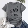 Spot ebay Amazon wish Europa y Estados Unidos ropa de mujer camiseta de manga corta con cuello redondo y estampado de letras popular transfronteriza