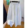Moda Femenina Nueva Verano 2026 Corte Holgado Cordón Cintura Elástica Pantalones de Guadaña Cintura Alta Versátiles Casuales Modernos
