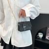 Bolso de Mano de Perlas de Moda para Mujer Bolso Bandolera de Cadena Estilo Occidental Combinable Bolso Cuadrado Pequeño Texturizado Comercio Exterior
