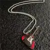 Collar Nuevo Estilo Púa de Guitarra Rock para Hombres y Mujeres, Colgante de Acero Inoxidable, Cadena Versátil de Moda para Suéter, Collar de Pareja