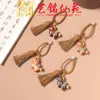 Pingente Chaveiro Cavalo Pintado, Ornamento Pendurado Carruagem de Cavalo Esculpida em Sândalo Yiming Xianyuan, Pingente de Bolsa, Corrente para Celular Presente