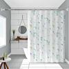 Cortina de ducha de peva gruesa para baño, impermeable, a prueba de moho, con varilla, tela impermeable, sin perforaciones, para baño