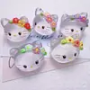 Flor Estéreo Luminosa Cabeza de Gato DIY Funda para Teléfono Móvil Colgante para Llavero Adornos Magnéticos Creativos Clavo de Pared Accesorios de Resina