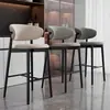 Taburete alto para el hogar estilo lujo ligero taburete de bar respaldo nórdico taburete para barra de isla mostrador simple italiano lujo ligero taburete alto para el hogar