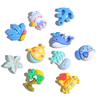 Dibujos Animados Resina Concha Marina Accesorios Pequeños Bricolaje Pegamento de Crema Agujero Hebilla de Zapato Papelería Taza de Agua Parche de Joyería Material