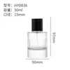 Frasco Transparente de Vidro Transparente Redondo com Fundo Espesso para Perfume Reembalado, Frasco Vazio Spray Fino Cosméticos Portátil