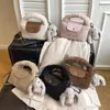 Versión Coreana Bolso Pequeño Cuadrado de Lana de Cordero de Nicho para Mujer Otoño 2025 Nuevo Bolso Cruzado de Hombro Único Casual de Gama Alta