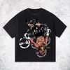 Transfronterizo 2026 Última Piedra Preciosa Estampado de Ángel Camiseta Unisex de Manga Corta Holgada Estilo Urbano Tendencia Nacional Camiseta Deportiva para Mujer
