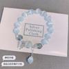 Pulsera de mariposa de cristal de ópalo recomendada para mujer, pulsera gris de luz de luna, estilo Ins, todo a juego, temperamento, moderna, para estudiantes