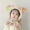 Conjunto de gorro y bufanda para niños, nuevo gorro con protección facial a prueba de viento engrosado para otoño e invierno, gorro con orejeras para bebé para ciclismo
