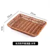 Cesta de Lanches, Cesta de Frutas, Armazenamento de Lanches, Exibição de Lanches, Exibição de Supermercado, Cesta Quadrada Trançada para Frutas, Vegetais e Pães