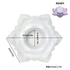 DIY Molde de Silicona para Portavelas de Loto con Espejo, Molde para Pegar Yeso, Resina, Mesa Oscilante, Hoja de Loto, Flor, Caja de Almacenamiento