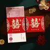 Envelopes de Dinheiro Atacado para Casamentos, Pacotes Vermelhos com Palavras Felizes, Tiras Selantes, Dote, Presentes de Noivado, Suprimentos de Casamento