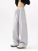 Pantalones de Diseño High Street Americano con Pierna Curva Otoño e Invierno Pantalones Deportivos Gruesos para Hombre Tendencia Patchwork Pierna Ancha Casual Transfronterizo