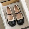 Zapatos Mary Jane de Piel Estilo Francés para Mujer, Nuevo Modelo 2026, Boca Baja, Inspirados en Chanel, Adecuados para Combinar con Vestidos, Zapatos para Mujer Talla Grande del 41 al 43
