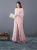 Una generación de primavera 2024 nuevo retro estilo nacional algodón y lino ropa de té Zen ropa de yoga traje de siete mangas para mujer