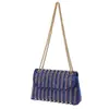 Bolso de Noche Transfronterizo 2024 Nuevo Totalmente Incrustado con Diamantes Bolso de Mano Brillante con Cadena de Alta Gama Bolso de Noche Bolso de Hombro de Moda