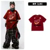 Ropa Urbana de Moda para Niños Hip-Hop Conjunto de Pantalones Cortos Camuflados de Manga Corta para Niños Atrevidos Atuendo de Pasarela para Niñas Hip-Hop