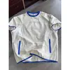 Camiseta Deportiva Unisex de Verano Fina de Secado Rápido con Bloques de Color, Bolsillo con Cremallera, Cuello Redondo, Tejida, Manga Corta, Manga Media, Corte Limpio