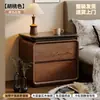 Mesita de noche de madera maciza estilo vintage para uso doméstico, mueble lateral de dormitorio, armario de almacenamiento de noche de lujo ligero, pequeño armario de almacenamiento simple