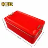 Caja de Lata con Cierre para Empaque de Pastel de Piña, Caja para Dulces de Boda con Cierre Deslizante, Caja de Regalo para Té, Caja de Metal de Grado Alimenticio, Caja de Lata Roja