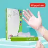 Luvas Descartáveis TPE Grau Alimentício Catering Panificação Látex Transparentes Espessadas Duráveis Borracha Nitrila para Cozinha