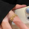 Anillo Retro de Flor de Encaje Hueco para Mujer, Lujo Ligero, Diseño de Nicho de Alta Gama, Anillo para Dedo Índice, Anillo de Moda y Versátil