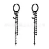 Pendientes de moda para hombre y mujer, clip para oreja genial, pendientes sin agujero estilo hip hop, pendiente individual, hebilla de oreja de cruz individual para hombre y mujer, pendiente individual