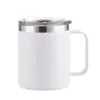 Caneca Amazon 12oz Copo Térmico de Aço Inoxidável de Camada Dupla com Alça Pintada por Spray Caneca de Escritório Copo Térmico Portátil