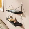Estante de pared sin taladrar, tabla recta de pared, estante flotante sin pintura, estantería de noche, estante para router