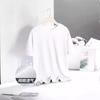 Camiseta de Manga Corta de Malla de Seda de Hielo para Hombre, Verano, Delgada, Color, Cuello Redondo, Holgada, Secado Rápido, Hielo Transpirable, Camiseta Base para Hombre