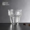 Estilo Simple Aspecto de Alta Calidad Patrón Vertical Vidrio Cafetería Taza Especial para Café Cold Brew de Gama Alta Taza para Café con Hielo Latte