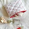 Bolsa de cosméticos de gran capacidad transfronteriza, pequeña, fresca, portátil, para viaje, para maquillaje, cuidado de la piel, bolsa de almacenamiento, bolsa de lavado plana acolchada
