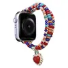 Para pulseira de relógio Apple s8 Applewatch 1-s7 pulseira iwatch se de três fileiras de contas de arroz boêmia