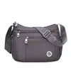 Bolsa Transversal Versátil de Tecido Oxford Leve Multicamadas Repelente à Água Cor Sólida Bolsa de Ombro Moderna para Mulheres Viagem Deslocamento