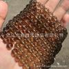 Venta Directa de Fábrica Vaso de Té Imitación Obsidiana Cuentas Redondas Imitación Citrino Semi-Terminado Pulsera DIY Collar Accesorios de Joyería