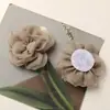 Ins Corea del Sur Nuevo Organza Suave Rosa Nebuloso Pinza para Agarrar Cuerda para el Cabello Tocado Broche Cadena de Collar Accesorios de Flores