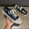 Sapatos Masculinos, Respiráveis e Versáteis, Sapatos de Lona Personalizados, Tênis Casuais, Novos Sapatos Sujos Retrô 2025, Estilo Literário Coreano