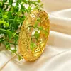 Pulsera Chapada en Oro de 24 Quilates Novia de Dubái Bodas de Mujeres Indias Nigerianas Joyería Color Arena Dorada Novia de Oriente Medio