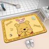Alfombra de Piso de Tierra de Diatomeas de Dibujos Animados Winnie the Poodle Alfombra de Piso para el Hogar Baño Alfombra de Puerta de Inodoro Absorbente Antideslizante Alfombra para Pies Alfombra de Puerta de Entrada