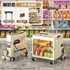 Carrito de Compras de Supermercado Transfronterizo, Carrito Pequeño, Carrito de Camping al Aire Libre, Carrito Plegable Portátil para Puesto de Compras Doméstico, Caja de Almacenamiento