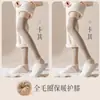 Calcetines de caña alta para mujer, otoño e invierno, forro polar, rizo, calcetines altos, para piernas frías mayores, rodilleras engrosadas, calentadores de piernas, medias hasta la rodilla
