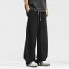 Pantalones deportivos grises de estilo americano con corte inclinado para hombre, marca de moda, nuevo modelo primavera/otoño, corte recto holgado, talla grande, versátiles
